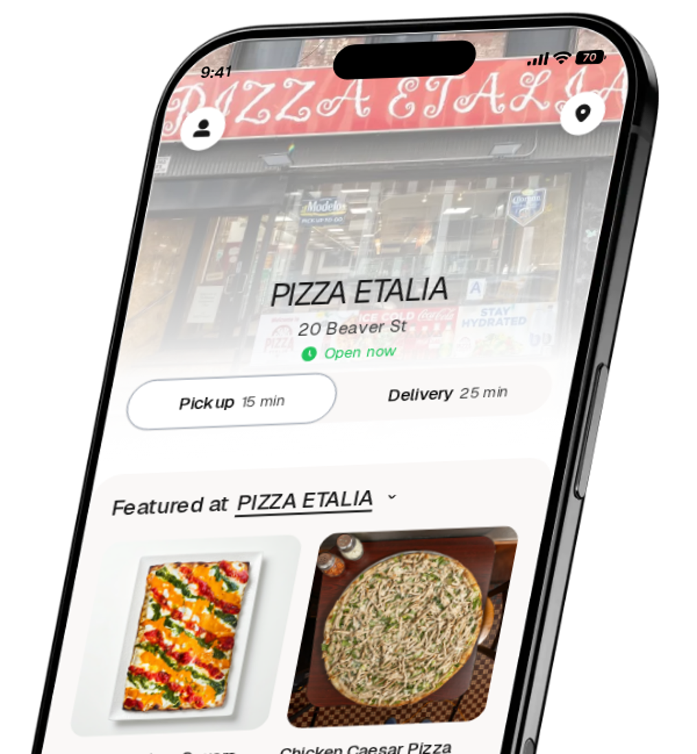 PIZZA ETALIA app preview